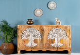 Indian Solid Wood Hand Carved Sideboard